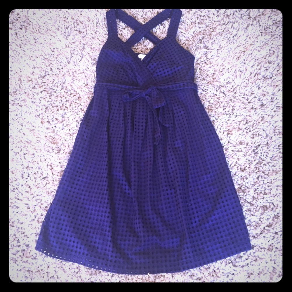 Motherhood cross-back halter dress